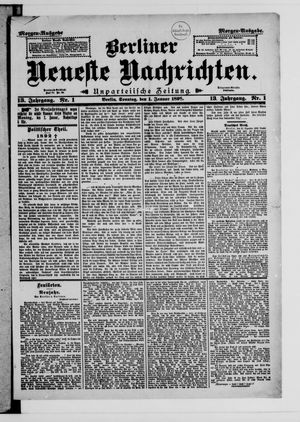 Berliner neueste Nachrichten vom 01.01.1893