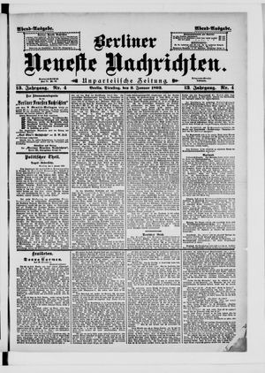 Berliner neueste Nachrichten vom 03.01.1893