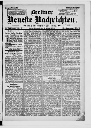 Berliner neueste Nachrichten vom 04.01.1893