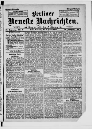 Berliner neueste Nachrichten vom 05.01.1893