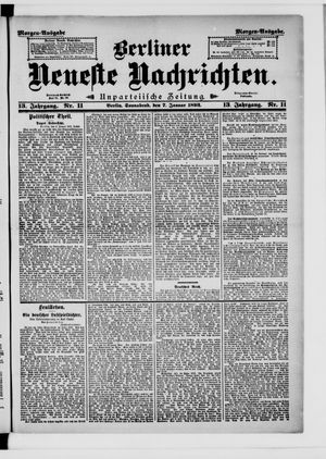 Berliner neueste Nachrichten vom 07.01.1893