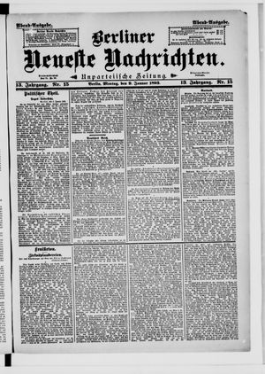 Berliner Neueste Nachrichten vom 09.01.1893
