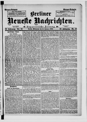 Berliner neueste Nachrichten vom 11.01.1893