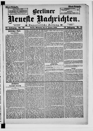 Berliner Neueste Nachrichten vom 11.01.1893