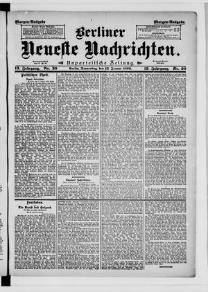 Berliner neueste Nachrichten vom 12.01.1893