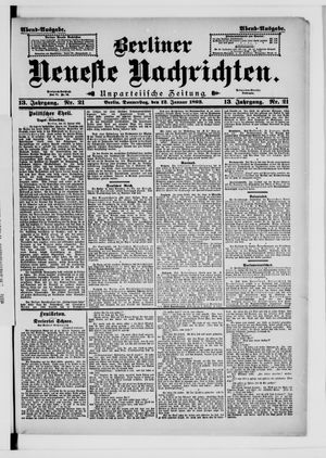 Berliner neueste Nachrichten vom 12.01.1893