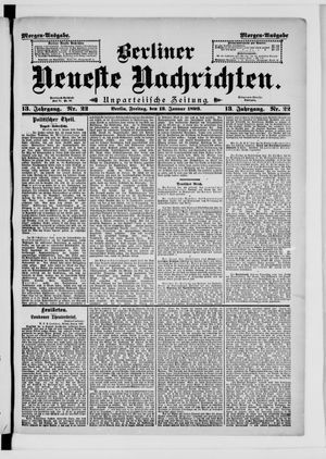 Berliner neueste Nachrichten on Jan 13, 1893