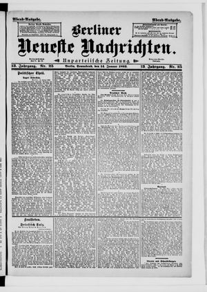 Berliner Neueste Nachrichten on Jan 14, 1893