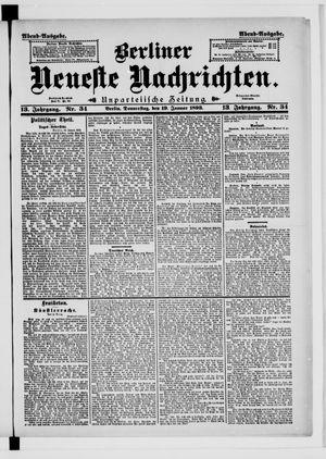 Berliner neueste Nachrichten vom 19.01.1893