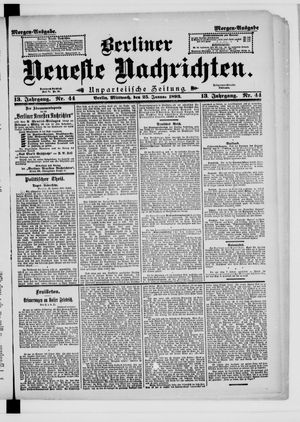 Berliner Neueste Nachrichten on Jan 25, 1893