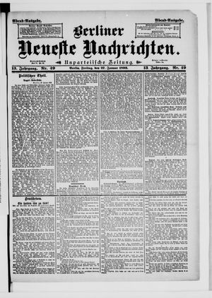 Berliner neueste Nachrichten vom 27.01.1893