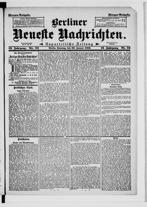 Berliner neueste Nachrichten vom 29.01.1893