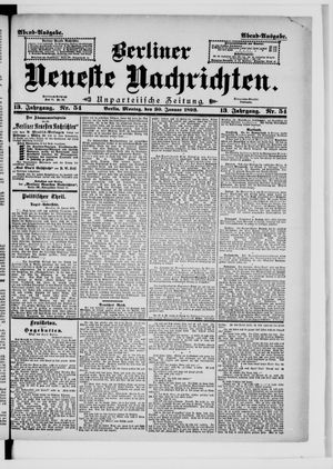 Berliner neueste Nachrichten vom 30.01.1893