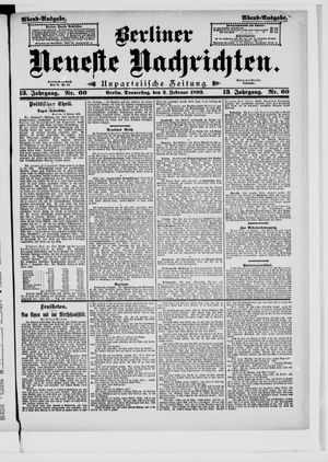Berliner neueste Nachrichten on Feb 2, 1893