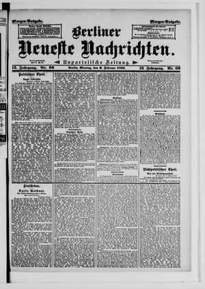 Berliner neueste Nachrichten vom 06.02.1893
