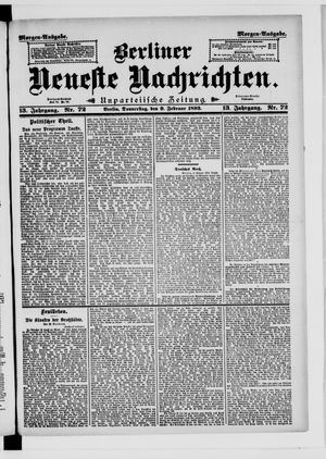 Berliner neueste Nachrichten vom 09.02.1893