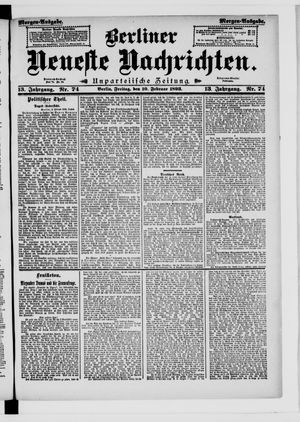 Berliner Neueste Nachrichten vom 10.02.1893