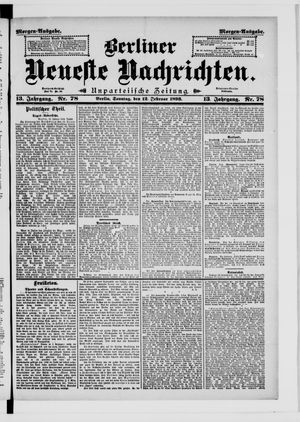 Berliner Neueste Nachrichten vom 12.02.1893