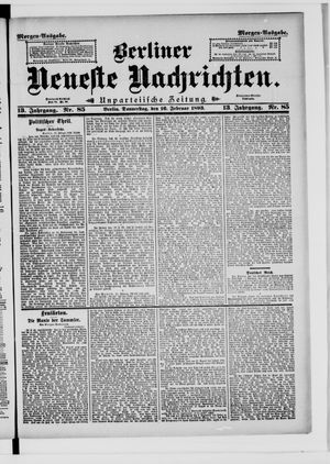 Berliner Neueste Nachrichten on Feb 16, 1893