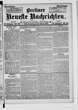 Berliner Neueste Nachrichten vom 16.02.1893