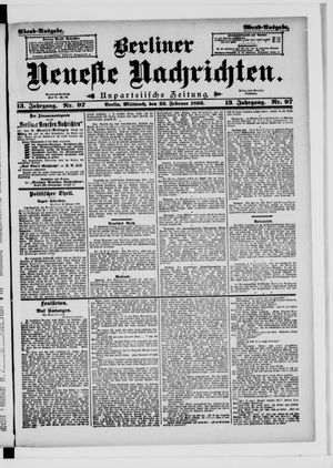 Berliner Neueste Nachrichten on Feb 22, 1893
