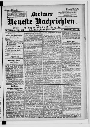 Berliner neueste Nachrichten vom 28.02.1893