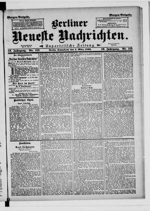 Berliner neueste Nachrichten on Mar 4, 1893