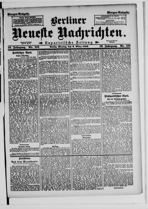 Berliner neueste Nachrichten on Mar 6, 1893