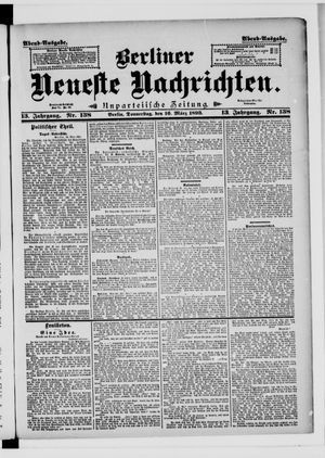 Berliner neueste Nachrichten on Mar 16, 1893