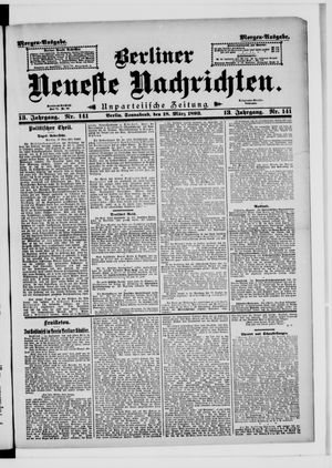 Berliner neueste Nachrichten vom 18.03.1893