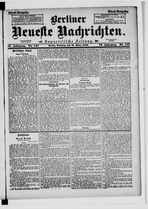 Berliner Neueste Nachrichten vom 21.03.1893