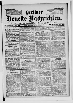 Berliner Neueste Nachrichten on Mar 22, 1893