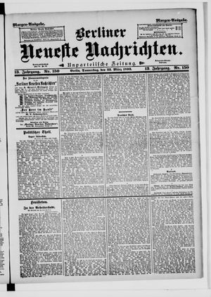 Berliner neueste Nachrichten on Mar 23, 1893