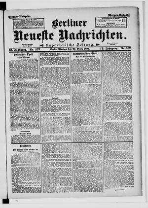 Berliner neueste Nachrichten on Mar 27, 1893