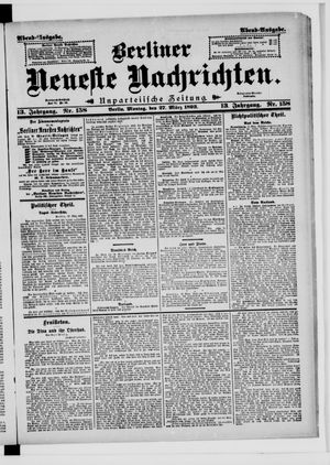 Berliner neueste Nachrichten on Mar 27, 1893