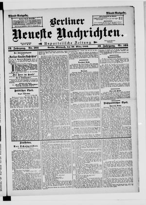 Berliner neueste Nachrichten on Mar 29, 1893