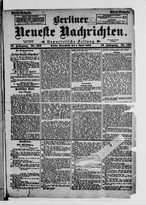 Berliner neueste Nachrichten on Apr 1, 1893