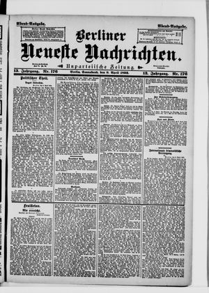 Berliner Neueste Nachrichten vom 08.04.1893