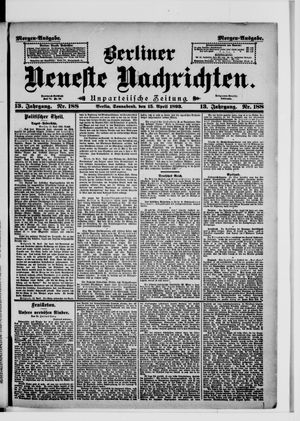 Berliner Neueste Nachrichten vom 15.04.1893