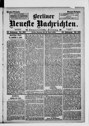 Berliner neueste Nachrichten vom 16.04.1893
