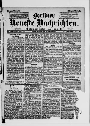 Berliner Neueste Nachrichten on Apr 17, 1893