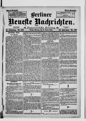 Berliner neueste Nachrichten on Apr 17, 1893