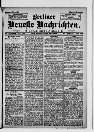 Berliner neueste Nachrichten vom 19.04.1893