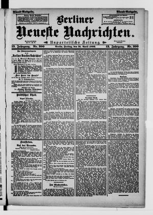 Berliner neueste Nachrichten vom 21.04.1893