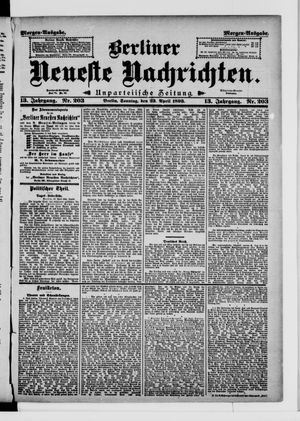 Berliner neueste Nachrichten vom 23.04.1893