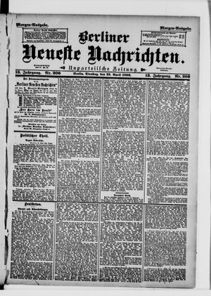 Berliner neueste Nachrichten vom 25.04.1893