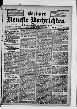 Berliner Neueste Nachrichten on Apr 26, 1893