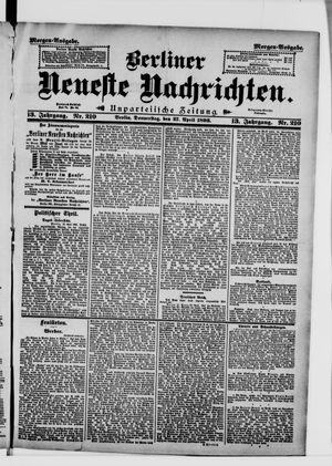 Berliner Neueste Nachrichten on Apr 27, 1893