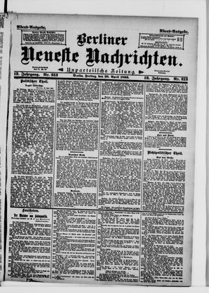Berliner Neueste Nachrichten vom 28.04.1893
