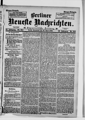 Berliner neueste Nachrichten vom 29.04.1893